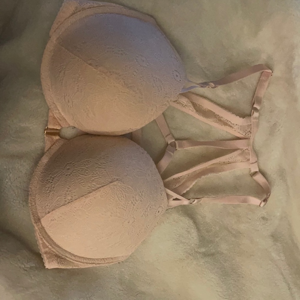 Pink lace front close